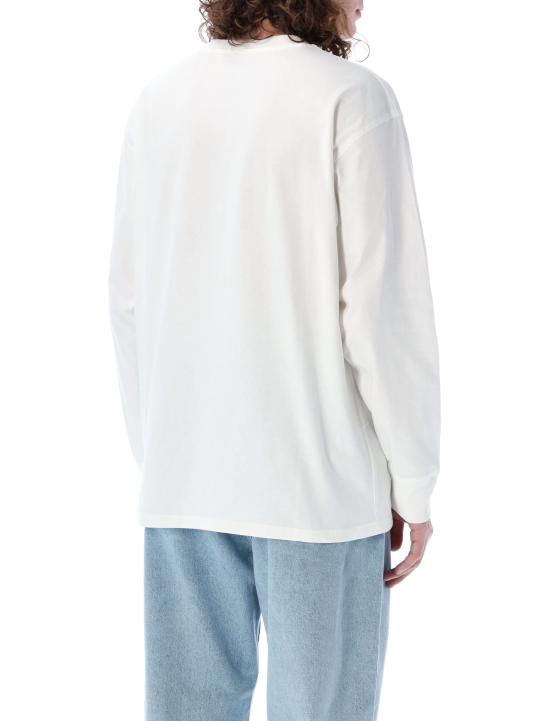 25FW 칼하트 WIP 아메리칸 스크립트 롱슬리브 티셔츠 I029955 02XX WHITE - CARHARTT WIP
