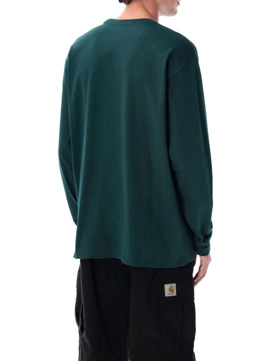 25FW 칼하트 WIP 롱슬리브 체이스 티셔츠 I026392 30YXX DARK FIR GOLD - CARHARTT WIP