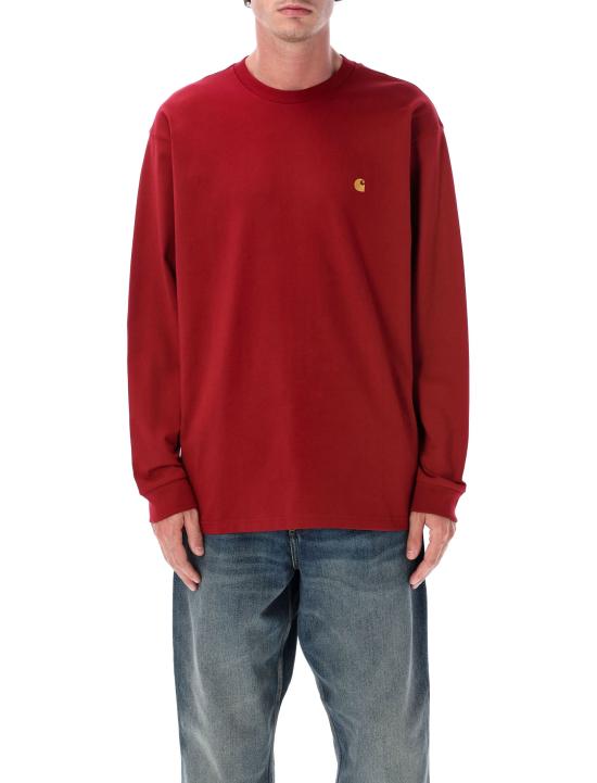 25FW 칼하트 WIP 롱슬리브 체이스 티셔츠 I026392 30QXX SCARLET GOLD