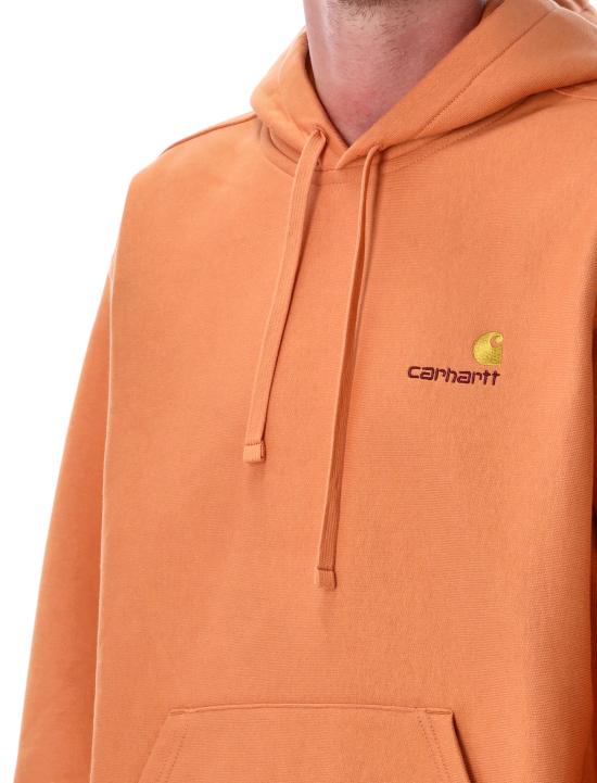 25FW 칼하트 WIP 후드 아메리칸 스크립트 스웨트셔츠 I028279 2ZYXX REDHAVEN - CARHARTT WIP