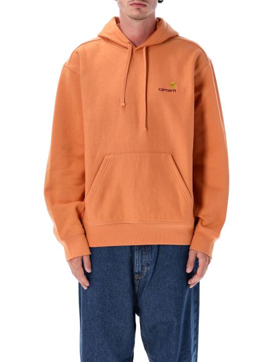 25FW 칼하트 WIP 후드 아메리칸 스크립트 스웨트셔츠 I028279 2ZYXX REDHAVEN