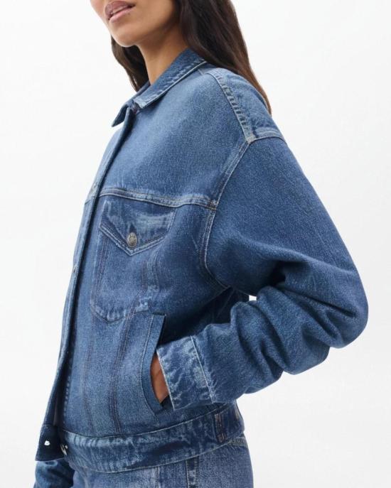  랙앤본 데님 자켓 Rag & Bone Miramar Terry Trucker Jacket Almeda - RAG & BONE