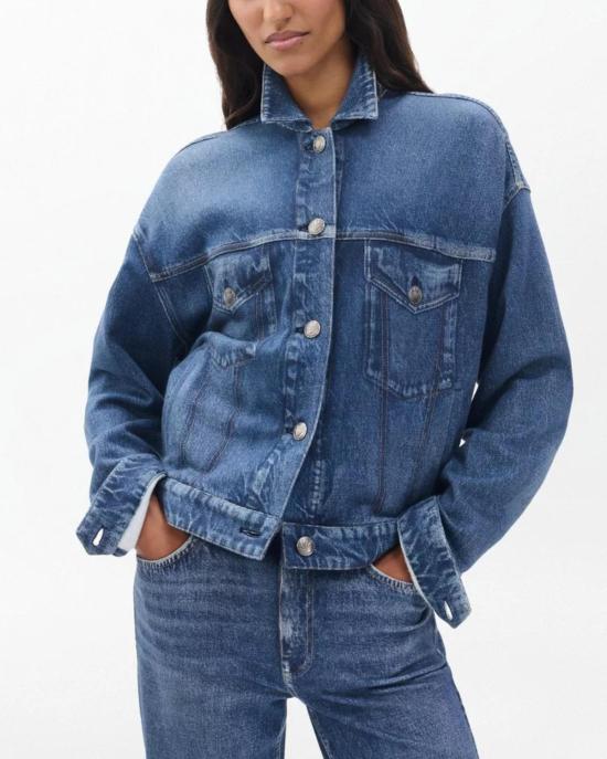  랙앤본 데님 자켓 Rag & Bone Miramar Terry Trucker Jacket Almeda - RAG & BONE