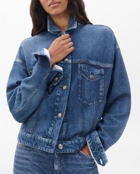  랙앤본 데님 자켓 Rag & Bone Miramar Terry Trucker Jacket Almeda - RAG & BONE