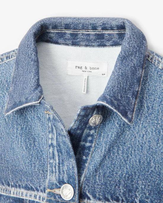  랙앤본 데님 자켓 Rag & Bone Miramar Terry Trucker Jacket Almeda - RAG & BONE