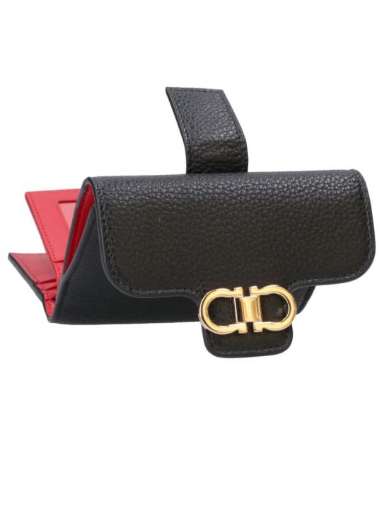 26SS 살바토레 페라가모 간치니 멀티 포켓 반지갑 785777002 Black - SALVATORE FERRAGAMO