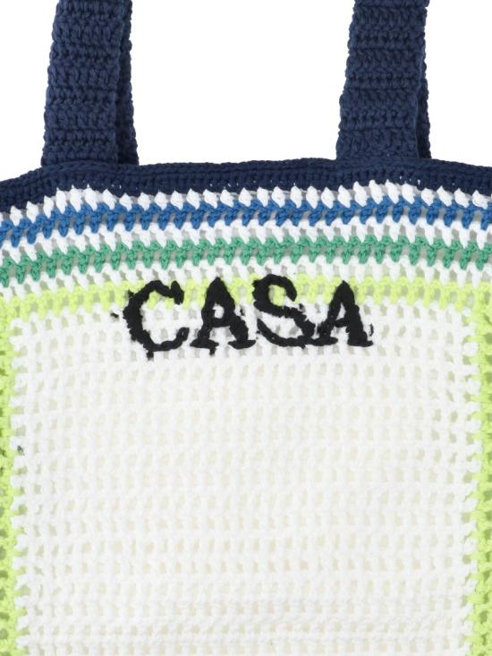  카사블랑카 토트백 A SP26 BAG 187 01 EX BCWHITE BLUE STRIPE - CASABLANCA