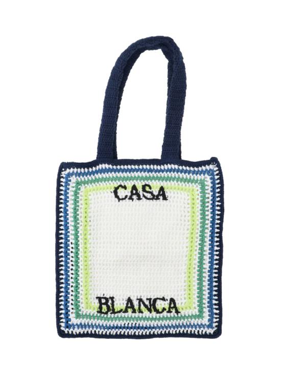  카사블랑카 토트백 A SP26 BAG 187 01 EX BCWHITE BLUE STRIPE