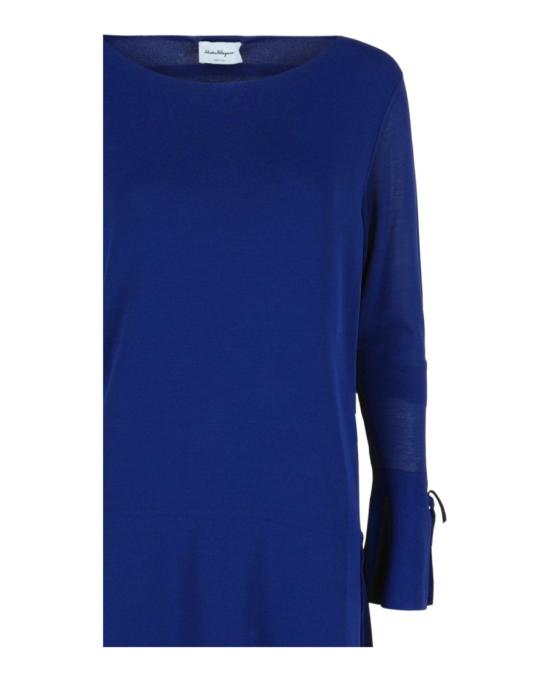  살바토레 페라가모 미디 원피스 110624 747042 40001 L Blue - SALVATORE FERRAGAMO