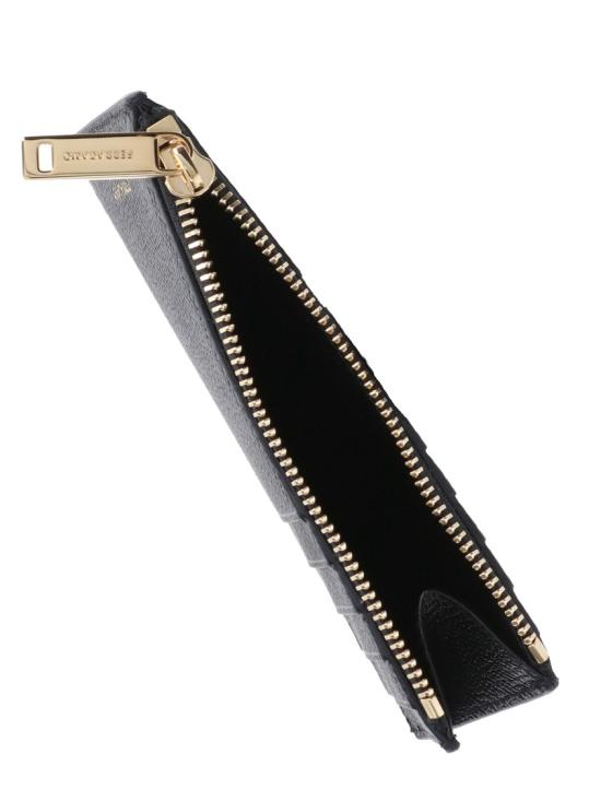 26SS 살바토레 페라가모 간치니 카드지갑 775663001 Black - SALVATORE FERRAGAMO