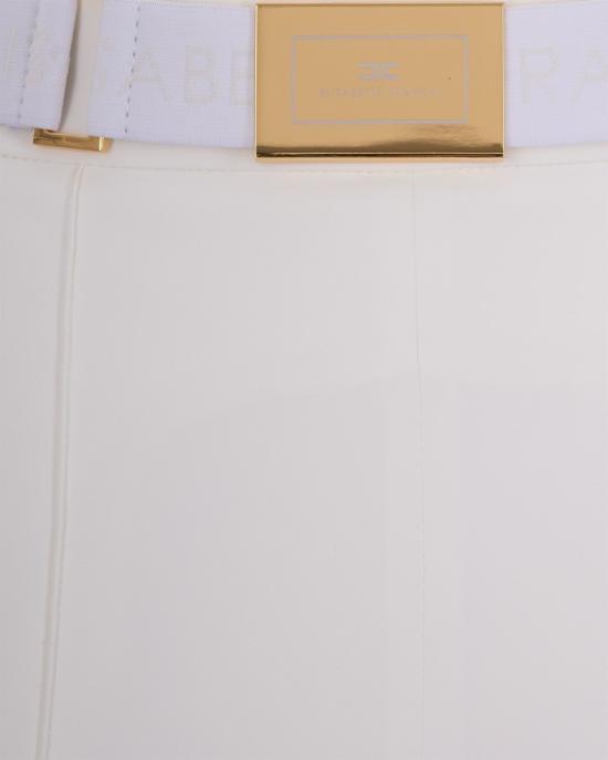 26SS 엘리자베타프랜치 스트레이트 팬츠 5230611 White - ELISABETTA FRANCHI