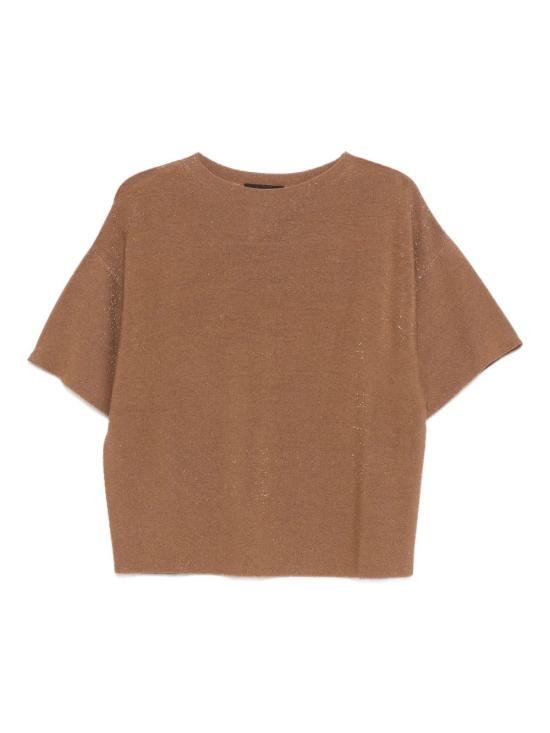 26SS 파비아나 필리피 반팔 티셔츠 MAD266F041 L7661268 Brown