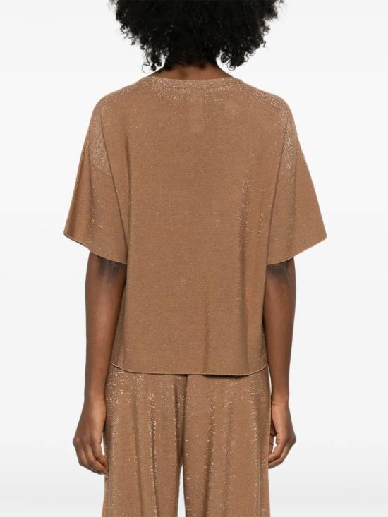 26SS 파비아나 필리피 반팔 티셔츠 MAD266F041 L7661268 Brown - FABIANA FILIPPI