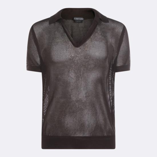 26SS 톰포드 반팔 티셔츠 KPS040YMC046ECC Brown - TOMFORD