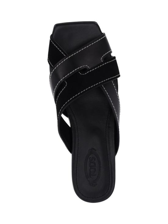 26SS 토즈 레더 크로스 스트랩 샌들 XXW99L0JY50V1SB999 Black - TODS