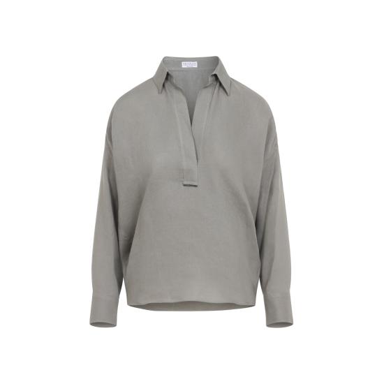 26SS 브루넬로 쿠치넬리 블라우스 MA698MQ705 C1063 KHAKI - BRUNELLO CUCINELLI