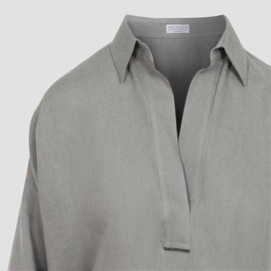 26SS 브루넬로 쿠치넬리 블라우스 MA698MQ705 C1063 KHAKI - BRUNELLO CUCINELLI