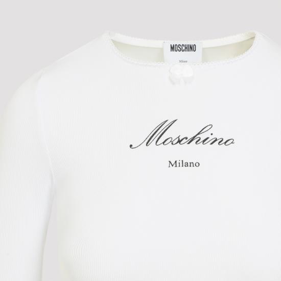 26SS 모스키노 긴팔 티셔츠 261E1203 0546 1001 BIANCO - MOSCHINO