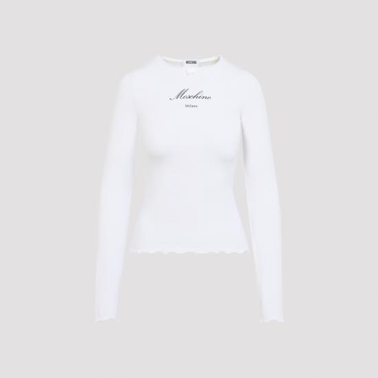 26SS 모스키노 긴팔 티셔츠 261E1203 0546 1001 BIANCO - MOSCHINO