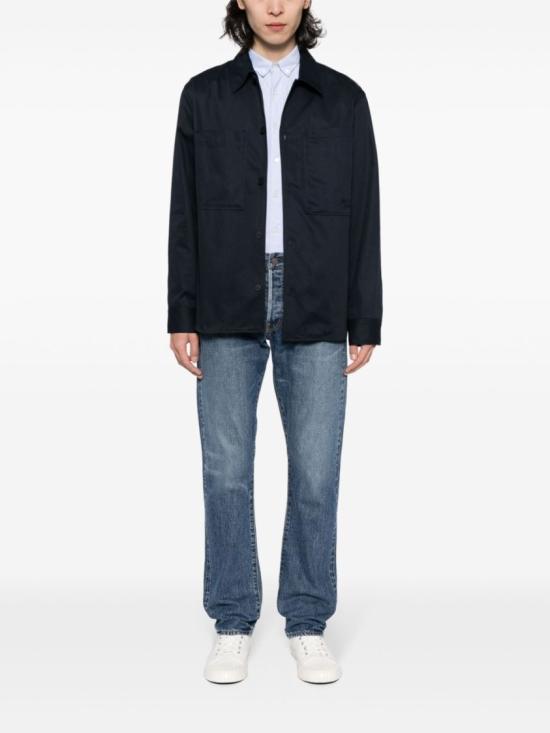  메종키츠네 긴팔 셔츠 MM00401WW0078 P492 Blue - MAISON KITSUNE