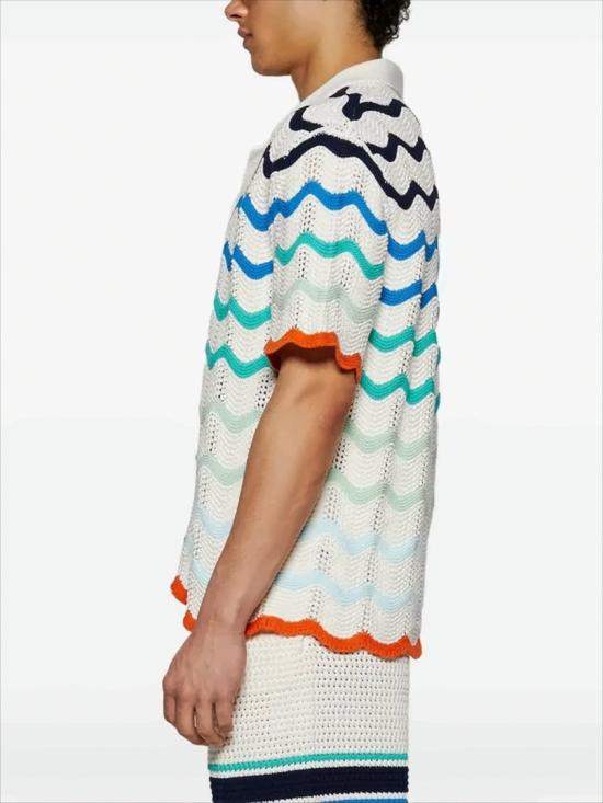 25SS 카사블랑카 반팔 셔츠 MS25 KW 980 Multicolor - CASABLANCA