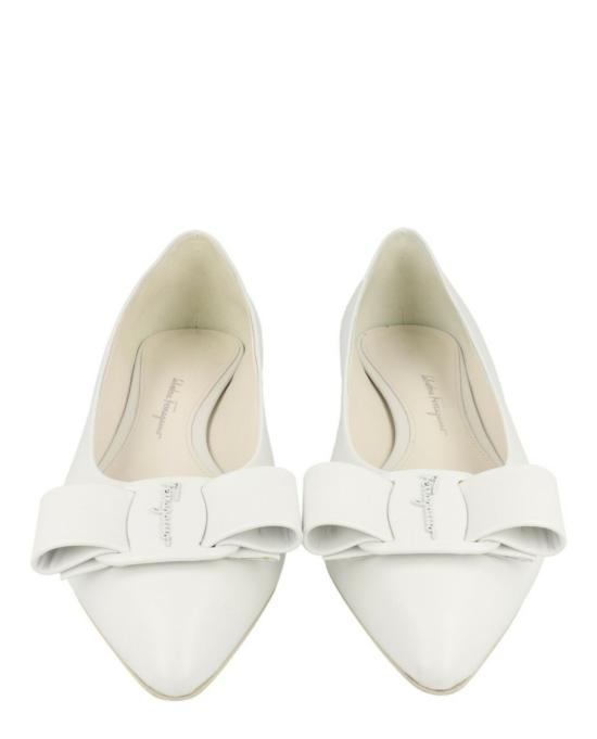  살바토레 페라가모 플랫 슈즈 01R252 730596 1C 10002 9 5 White - SALVATORE FERRAGAMO