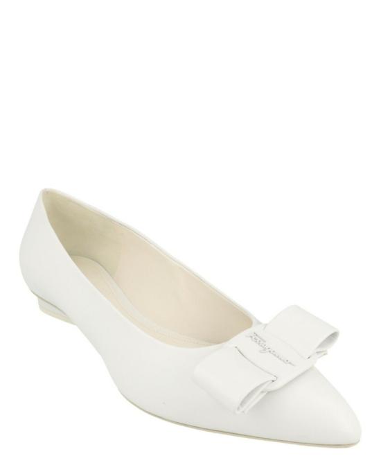  살바토레 페라가모 플랫 슈즈 01R252 730596 1C 10002 9 5 White - SALVATORE FERRAGAMO