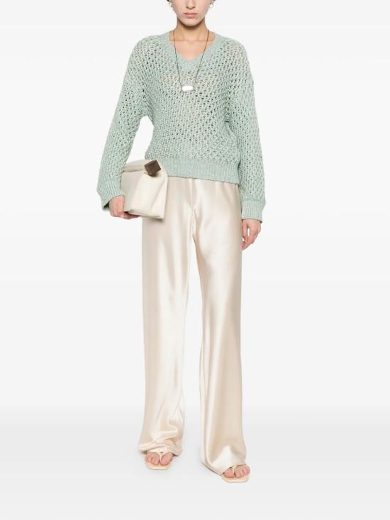 26SS 파비아나 필리피 긴팔 티셔츠 MAD266F113 L7446172 Green - FABIANA FILIPPI