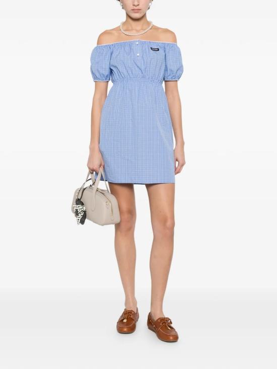 26SS 미우미우 숏 원피스 MF6225 183AF0076 Light Blue - MIU MIU