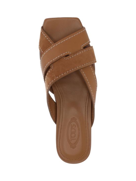 26SS 토즈 레더 크로스 스트랩 샌들 XXW99L0JY50V1SZZZR Brown - TODS