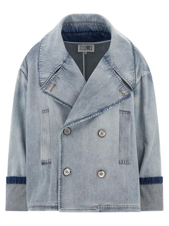 26SS MM6 메종마르지엘라 데님 자켓 S52AM0357M30055962 Light Blue