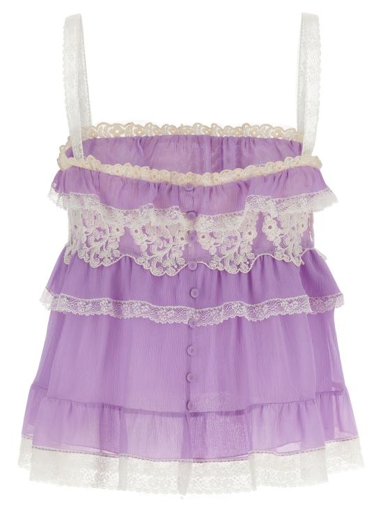 26SS 알베르타 페레티 민소매 티셔츠 A080216171240 Purple - ALBERTA FERRETTI