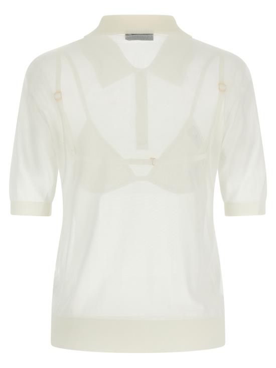 26SS 엘리자베타프랜치 폴로 티셔츠 MK80B61E2360 White - ELISABETTA FRANCHI