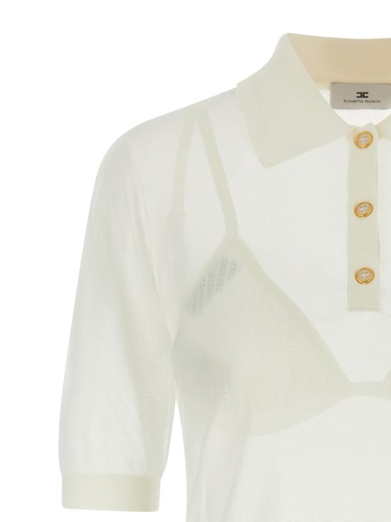 26SS 엘리자베타프랜치 폴로 티셔츠 MK80B61E2360 White - ELISABETTA FRANCHI