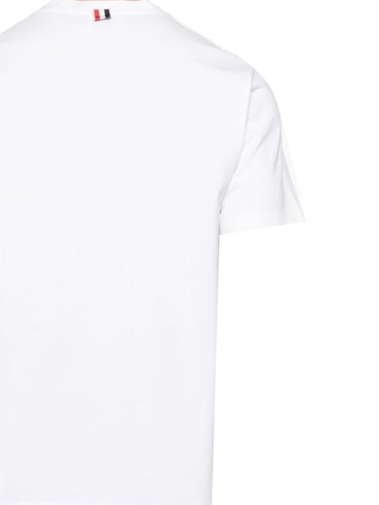 26SS 톰브라운 반팔 티셔츠 MJS295E J0235 100 White - THOM BROWNE