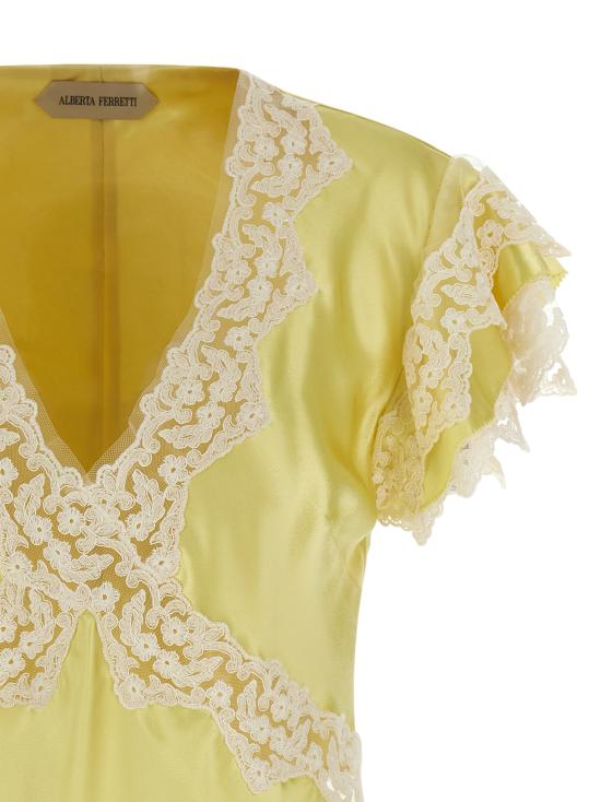 26SS 알베르타 페레티 이브닝 티셔츠 A022116271024 Yellow - ALBERTA FERRETTI