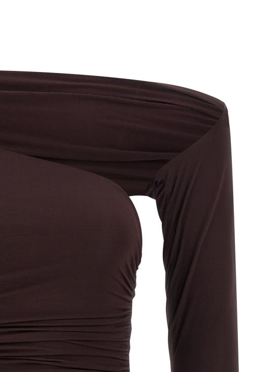 26SS 엘리자베타프랜치 이브닝 티셔츠 MD01561E2644 Brown - ELISABETTA FRANCHI