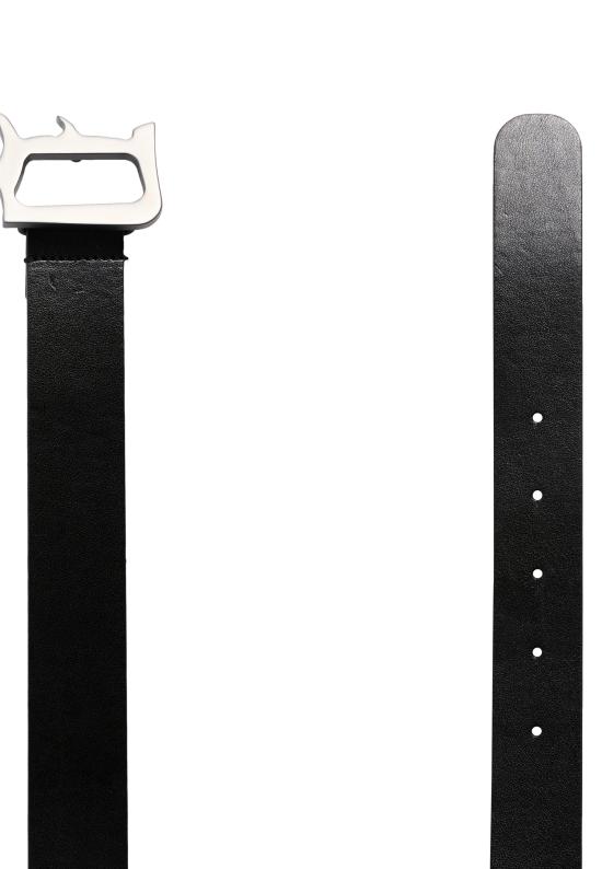 26SS [키즈] 돈답 가죽 벨트 DMAV002 C PE020 N000 BLACK - DONDUP