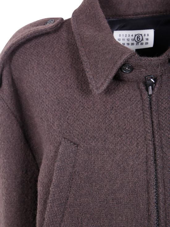 25FW MM6 메종마르지엘라 자켓 S62AN0169 M35635 002F BROWN BLACK - MM6 MAISON MARGIELA