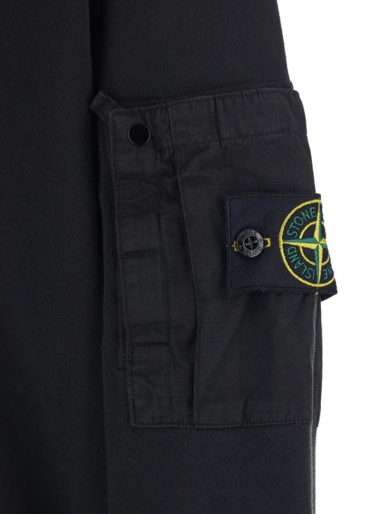 26SS 스톤 아일랜드 코튼 플리스 크루넥 스웨트셔츠 L1S156100019S0410V0029 Black - STONE ISLAND