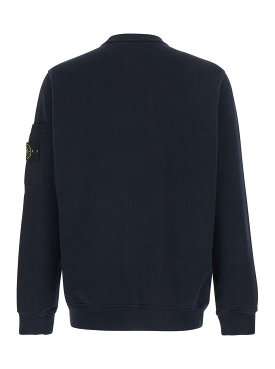 26SS 스톤 아일랜드 코튼 플리스 크루넥 스웨트셔츠 L1S156100019S0410V0020 Blu - STONE ISLAND