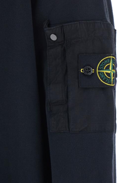26SS 스톤 아일랜드 코튼 플리스 크루넥 스웨트셔츠 L1S156100019S0410V0020 Blu - STONE ISLAND