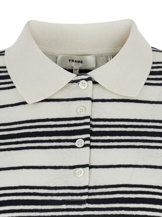 26SS 프레임 폴로 티셔츠 WS26JKT005CREM White black - FRAME