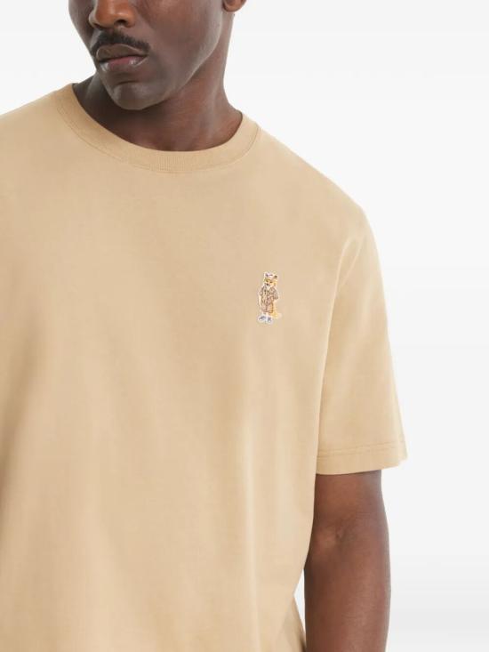26SS 메종키츠네 드레스드 폭스 컴포트 티셔츠 QM00101KJ7025 0429 ROASTED ALMOND - MAISON KITSUNE