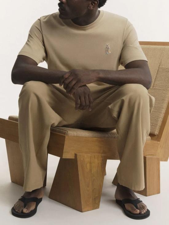 26SS 메종키츠네 드레스드 폭스 컴포트 티셔츠 QM00101KJ7025 0429 ROASTED ALMOND - MAISON KITSUNE