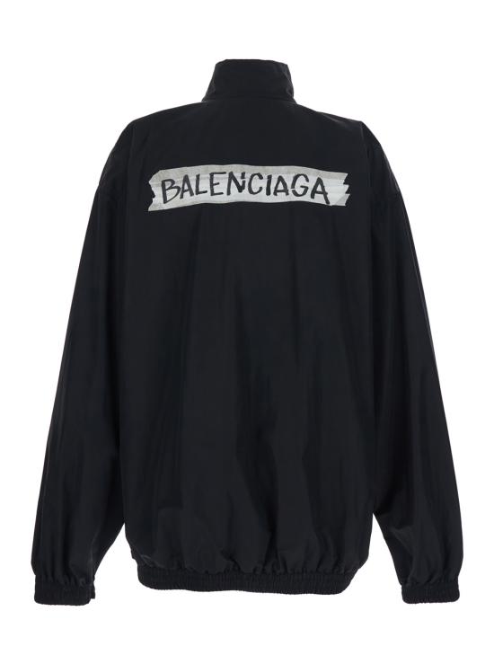 26SS 발렌시아가 마스킹 테이프 미디엄 핏 트랙수트 재킷 857713TPQ381000 Black - BALENCIAGA