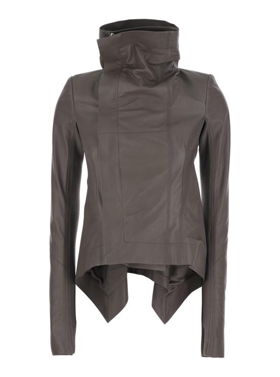 26SS 릭 오웬스 가죽 자켓 RP01F6743LBY34 Grey