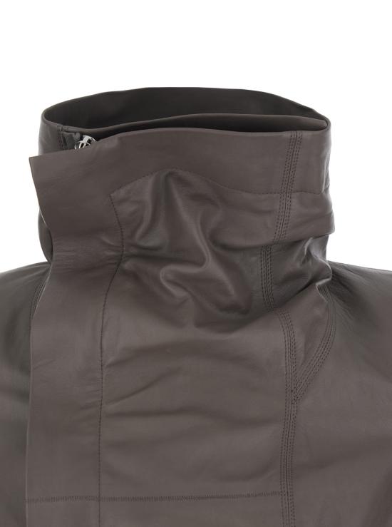 26SS 릭 오웬스 가죽 자켓 RP01F6743LBY34 Grey - RICK OWENS