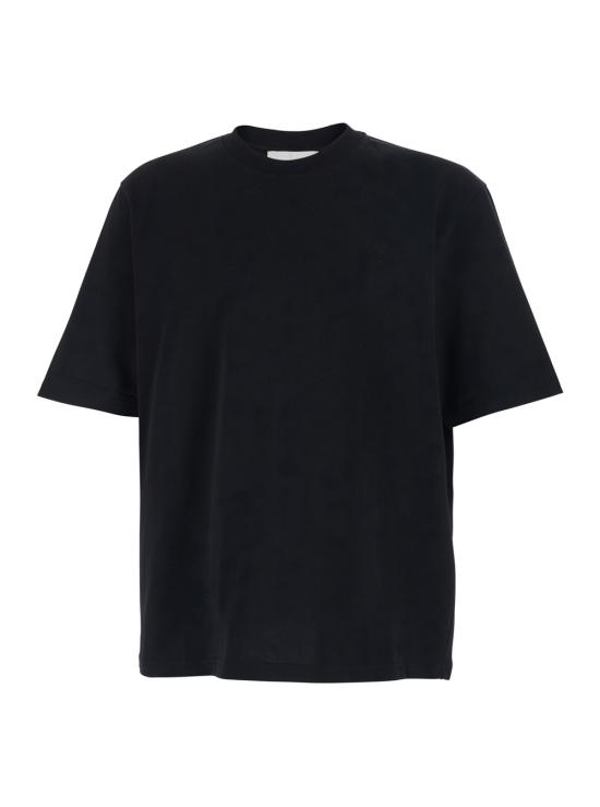 26SS 아미 하트 로고 코튼 자수 티셔츠 UTS341726001 Black