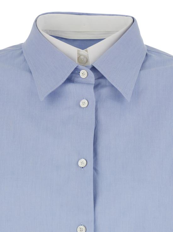26SS 아크네 스튜디오 레이어드 버튼업 AC0790CN2 Blu - ACNE STUDIOS